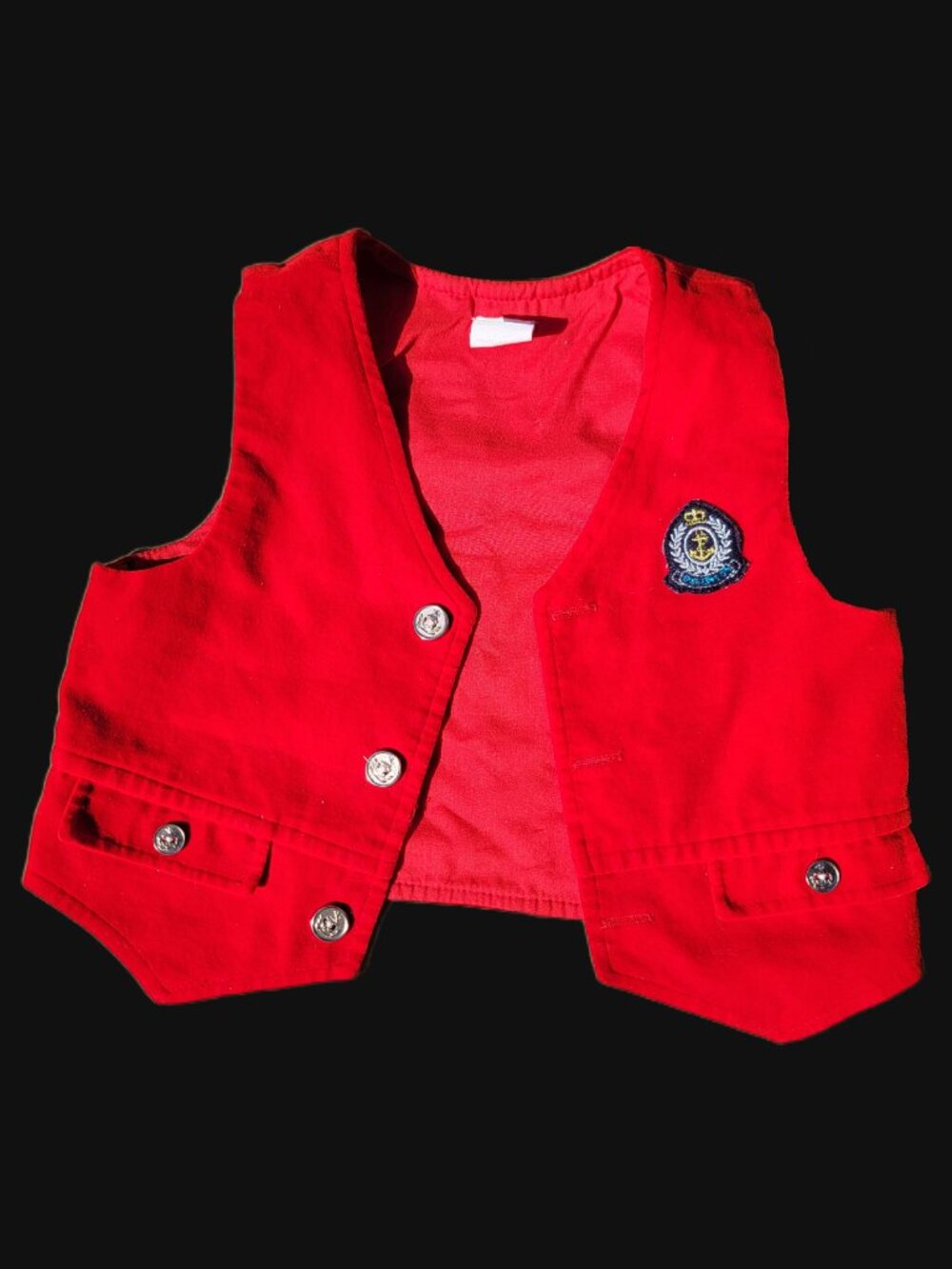 ❝ red velour velvet toddler vest ❤️. ❞